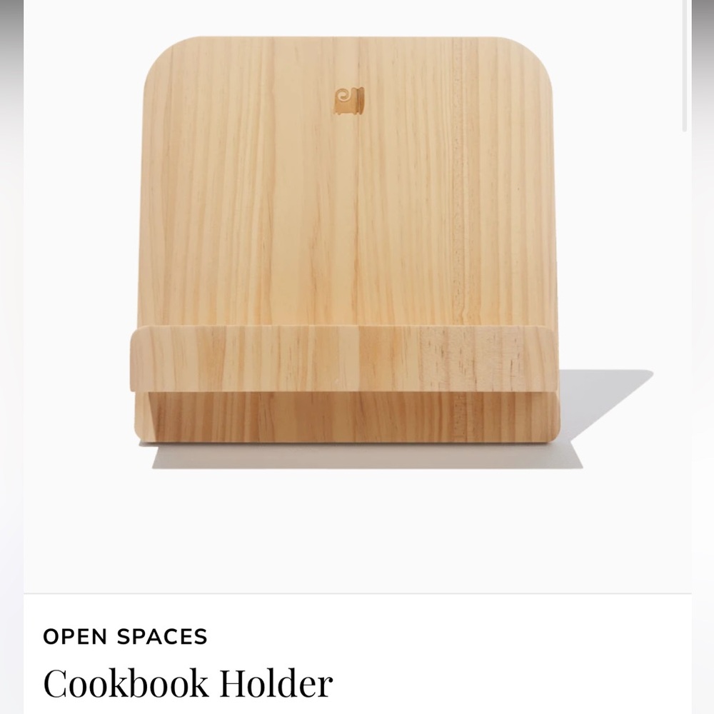 Natural Wood Cookbook Holder from Open Spaces. New in Box!